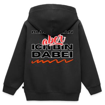 Plan stupide - mais - je suis dedans - Sweat Premium à capuche zippé enfant bio - noir - Dos - AI Model Kid Male (0cm)