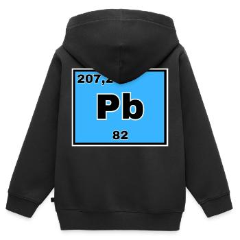 Plumbum - Kinder Premium Organic Zip Hoodie - Schwarz - Hinten - AI Model Kid Male (0cm)