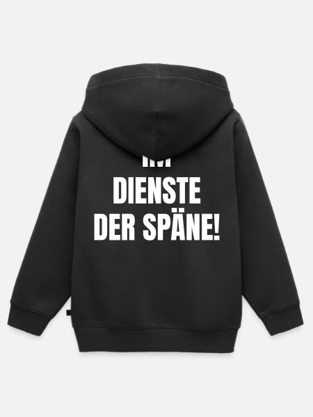 Im Dienste der Späne! - Kinder Premium Organic Zip Hoodie - Schwarz