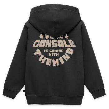Retro Game Console für echte Zocker - Kinder Premium Organic Zip Hoodie - Schwarz - Hinten - AI Model Kid Male (0cm)