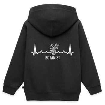 La vie botanique - Sweat Premium à capuche zippé enfant bio - noir - Dos - AI Model Kid Male (0cm)
