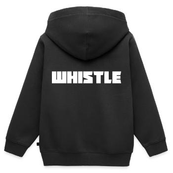 Whistle - Kids Premium Organic Zip-up Hoodie - black - Back - AI Model Kid Male (0cm)