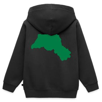 Kurdistan - Kinder Premium Organic Zip Hoodie - Schwarz - Hinten - AI Model Kid Male (0cm)