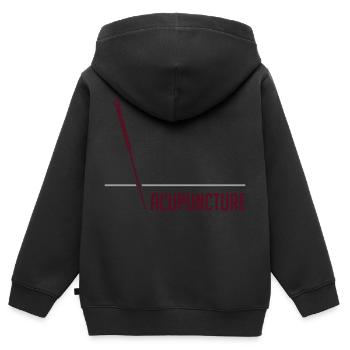 Aiguille penchée - Sweat Premium à capuche zippé enfant bio - noir - Dos - AI Model Kid Male (0cm)