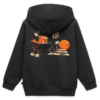 Jus d'orage - Sweat Premium à capuche zippé enfant bio - noir - Dos - AI Model Kid Male (0cm)