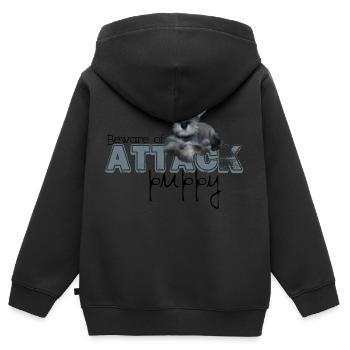 Schnauzer Attack - Kids Premium Organic Zip-up Hoodie - black - Back - AI Model Kid Male (0cm)