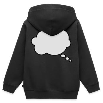 Thought Bubble - Kids Premium Organic Zip-up Hoodie - black - Back - AI Model Kid Male (0cm)