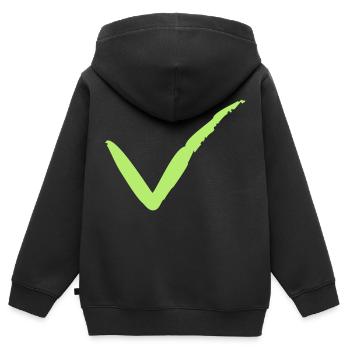 Course du crochet brosse - Sweat Premium à capuche zippé enfant bio - noir - Dos - AI Model Kid Male (0cm)