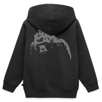 gorilla - Sweat Premium à capuche zippé enfant bio - noir - Dos - AI Model Kid Male (0cm)