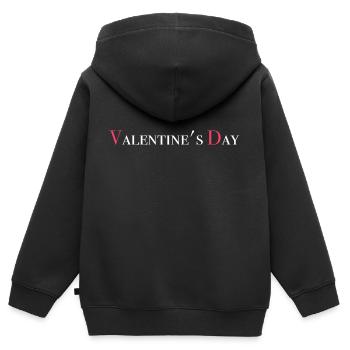 Valentine's Day Valentine's Day Valentine's Day - Kinder Premium Organic Zip Hoodie - Schwarz - Hinten - AI Model Kid Male (0cm)