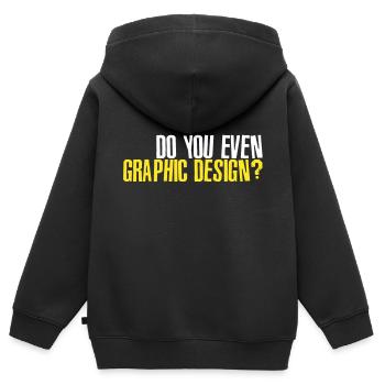 Graphic Design - Kinder Premium Organic Zip Hoodie - Schwarz - Hinten - AI Model Kid Male (0cm)