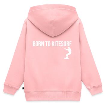 Kitesurfer - Kinder Premium Organic Zip Hoodie - Rosa - Hinten - AI Model Kid Female (0cm)