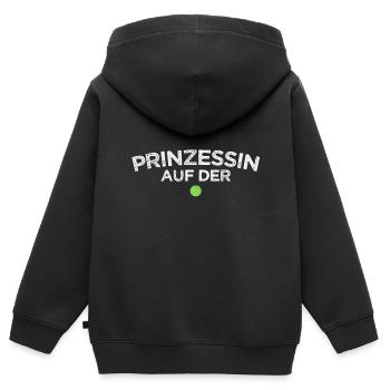 Prinzessin auf der Erbse - Kinder Premium Organic Zip Hoodie - Schwarz - Hinten - AI Model Kid Male (0cm)