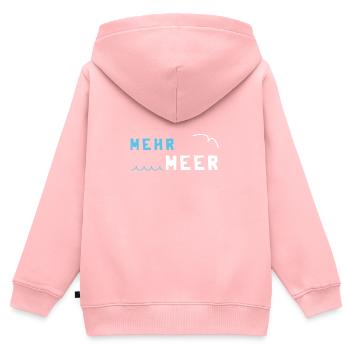 mer - Sweat Premium à capuche zippé enfant bio - rose - Dos - AI Model Kid Female (0cm)