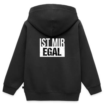 Ist Mir Egal - Kinder Premium Organic Zip Hoodie - Schwarz - Hinten - AI Model Kid Male (0cm)