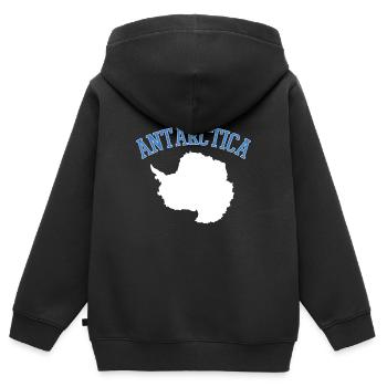 Antarktis - Kinder Premium Organic Zip Hoodie - Schwarz - Hinten - AI Model Kid Male (0cm)