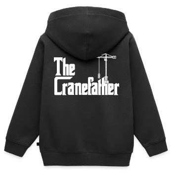 Le Grue Grue Grue Crane Operator Crane - Sweat Premium à capuche zippé enfant bio - noir - Dos - AI Model Kid Male (0cm)