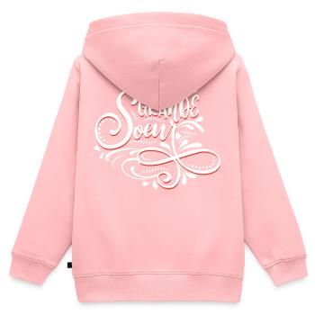 older sister - Kids Premium Organic Zip-up Hoodie - rose - Back - AI Model Kid Female (0cm)