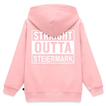 STRAIGHT OUTTA STYRIE - Sweat Premium à capuche zippé enfant bio - rose - Dos - AI Model Kid Female (0cm)