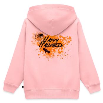Joyeux halloween - Sweat Premium à capuche zippé enfant bio - rose - Dos - AI Model Kid Female (0cm)