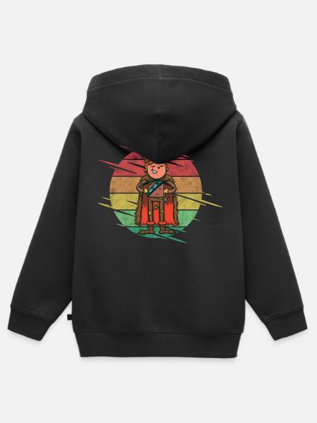 Wikinger - Kinder Premium Organic Zip Hoodie - Schwarz