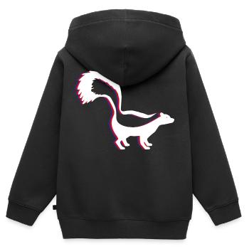 stinktier - Kinder Premium Organic Zip Hoodie - Schwarz - Hinten - AI Model Kid Male (0cm)