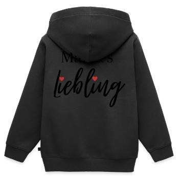 Mama´s Liebling - Kinder Premium Organic Zip Hoodie - Schwarz - Hinten - AI Model Kid Male (0cm)