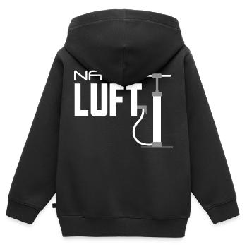 Aufgepumpt Fitness Sport Lustig Lustiges Design - Kinder Premium Organic Zip Hoodie - Schwarz - Hinten - AI Model Kid Male (0cm)