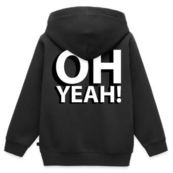 OH OUI! - Sweat Premium à capuche zippé enfant bio - noir - Dos - AI Model Kid Male (0cm)