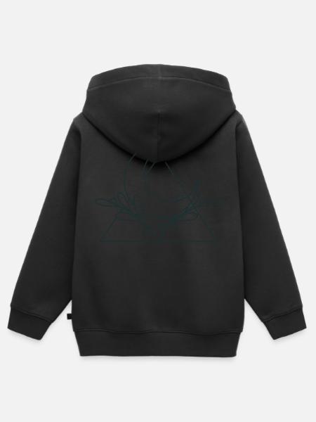 Mondsichel-Dreieck - Kinder Premium Organic Zip Hoodie - Schwarz