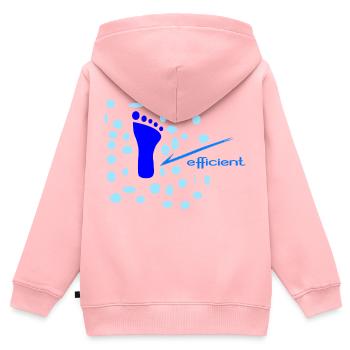 Fuß - Kinder Premium Organic Zip Hoodie - Rosa - Hinten - AI Model Kid Female (0cm)