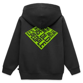 being old people age - Kinder Premium Organic Zip Hoodie - Schwarz - Hinten - AI Model Kid Male (0cm)