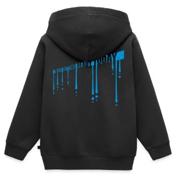 ne pas se préparer aujourd’hui - Sweat Premium à capuche zippé enfant bio - noir - Dos - AI Model Kid Male (0cm)