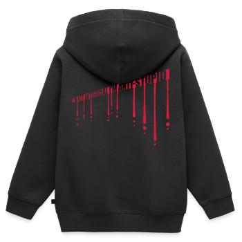 pas antisocial anti-stupide - Sweat Premium à capuche zippé enfant bio - noir - Dos - AI Model Kid Male (0cm)