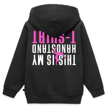 Acrobat Gymnastique Gymnastique Tumbling - Sweat Premium à capuche zippé enfant bio - noir - Dos - AI Model Kid Male (0cm)