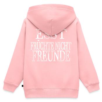 witzig gesundheit fleischloses essen - Kinder Premium Organic Zip Hoodie - Rosa - Hinten - AI Model Kid Female (0cm)