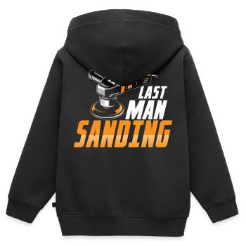 Last Man Sanding Auto Body Technician Painter - Sweat Premium à capuche zippé enfant bio - noir - Dos - AI Model Kid Male (0cm)