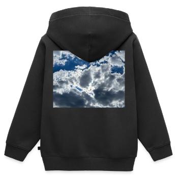 HEAVEN on EARTH - Kinder Premium Organic Zip Hoodie - Schwarz - Hinten - AI Model Kid Male (0cm)