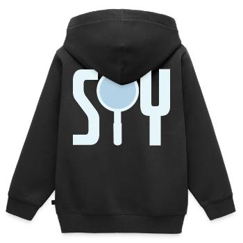 Spy Glass - Kids Premium Organic Zip-up Hoodie - black - Back - AI Model Kid Male (0cm)