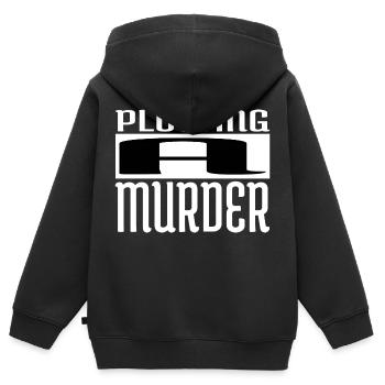 blogger contentwriter books present idea authors - Kinder Premium Organic Zip Hoodie - Schwarz - Hinten - AI Model Kid Male (0cm)