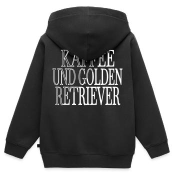 pfote geburtstagsgeschenkidee frühaufsteher - Kinder Premium Organic Zip Hoodie - Schwarz - Hinten - AI Model Kid Male (0cm)