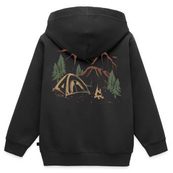Camper - Kinder Premium Organic Zip Hoodie - Schwarz - Hinten - AI Model Kid Male (0cm)