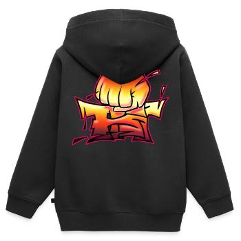 Fist - Kids Premium Organic Zip-up Hoodie - black - Back - AI Model Kid Male (0cm)