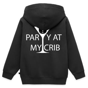 Schwangerschaft Babyparty Babyshower Boy Girl - Kinder Premium Organic Zip Hoodie - Schwarz - Hinten - AI Model Kid Male (0cm)