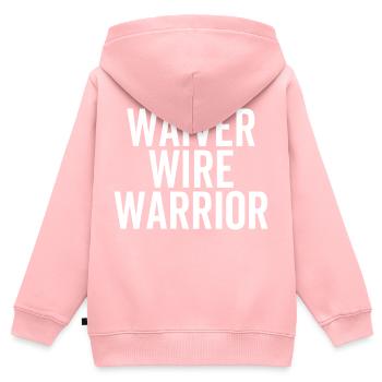 Verzichtsdraht-Krieger - Kinder Premium Organic Zip Hoodie - Rosa - Hinten - AI Model Kid Female (0cm)