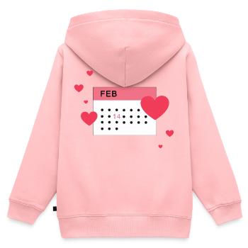 Kalender 14 Multiple Heart - Kinder Premium Organic Zip Hoodie - Rosa - Hinten - AI Model Kid Female (0cm)