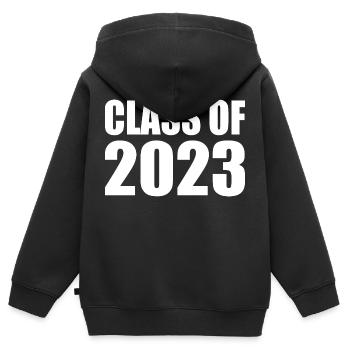 Class of 2023 - Kids Premium Organic Zip-up Hoodie - black - Back - AI Model Kid Male (0cm)