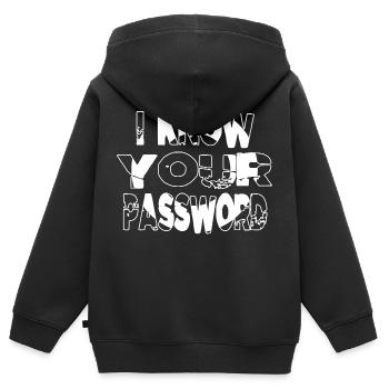 Sayings Hack Out Hacking Engineer Fingers Internet - Kids Premium Organic Zip-up Hoodie - black - Back - AI Model Kid Male (0cm)
