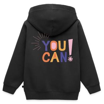 You Can! - Kinder Premium Organic Zip Hoodie - Schwarz - Hinten - AI Model Kid Male (0cm)
