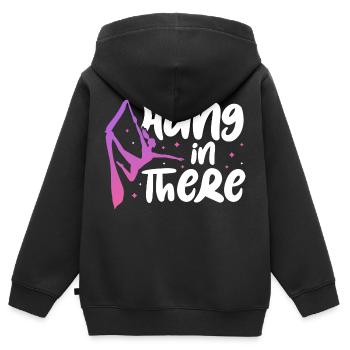 Hang in there - Kinder Premium Organic Zip Hoodie - Schwarz - Hinten - AI Model Kid Male (0cm)
